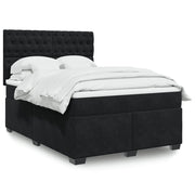 Boxspring met matras 160x200 cm zwart fluweel