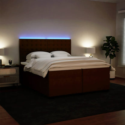Boxspring met matras fluweel roze 200x200 cm