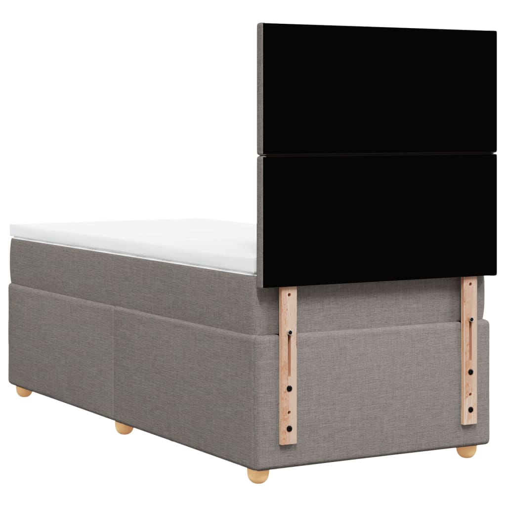 Boxspring Met Matras Stof 80 x 200 cm Taupe
