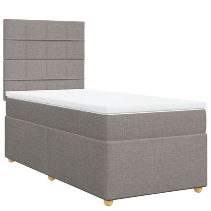 Boxspring Met Matras Stof 80 x 200 cm Taupe