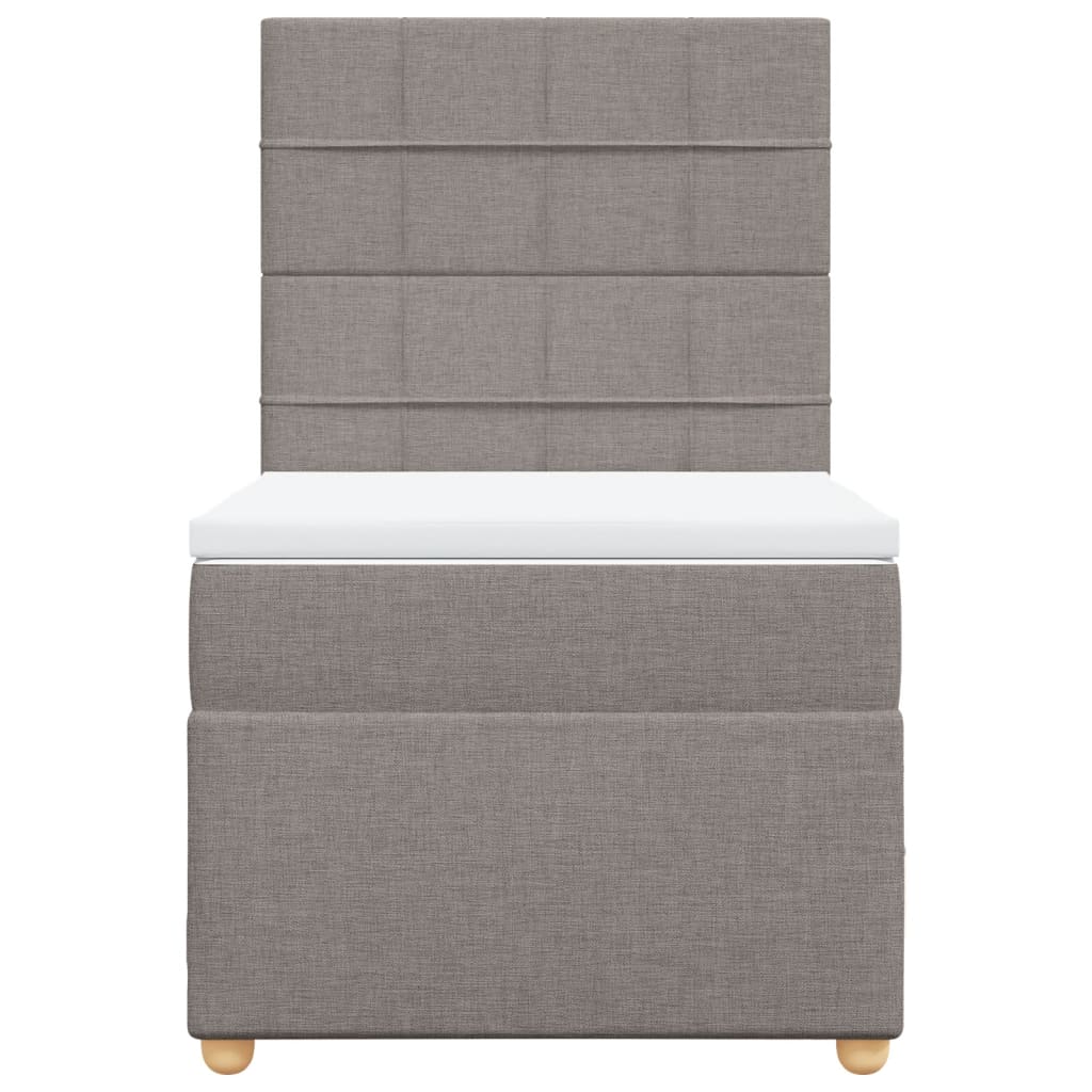 Boxspring Met Matras Stof 80 x 200 cm Taupe