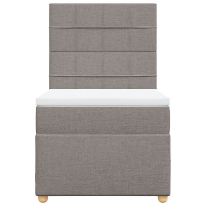 Boxspring Met Matras Stof 80 x 200 cm Taupe