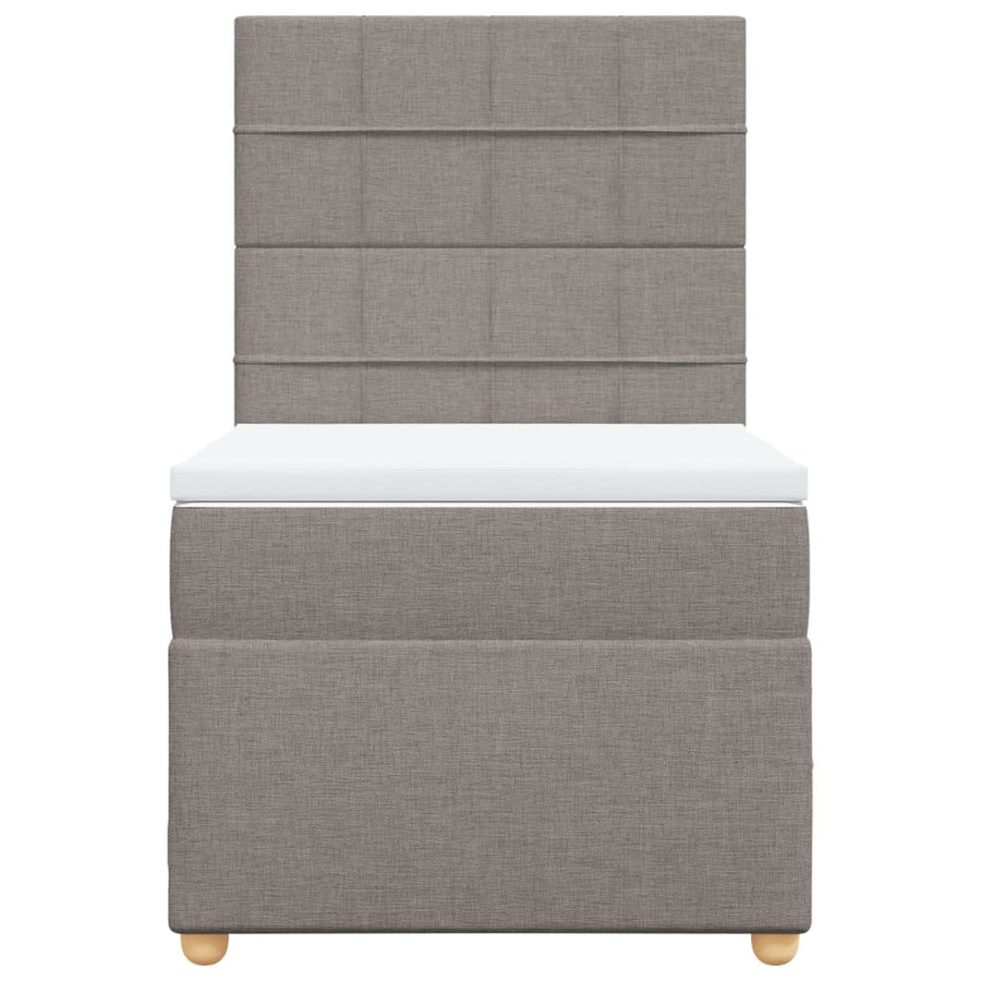 Boxspring Met Matras Stof 80 x 200 cm Taupe