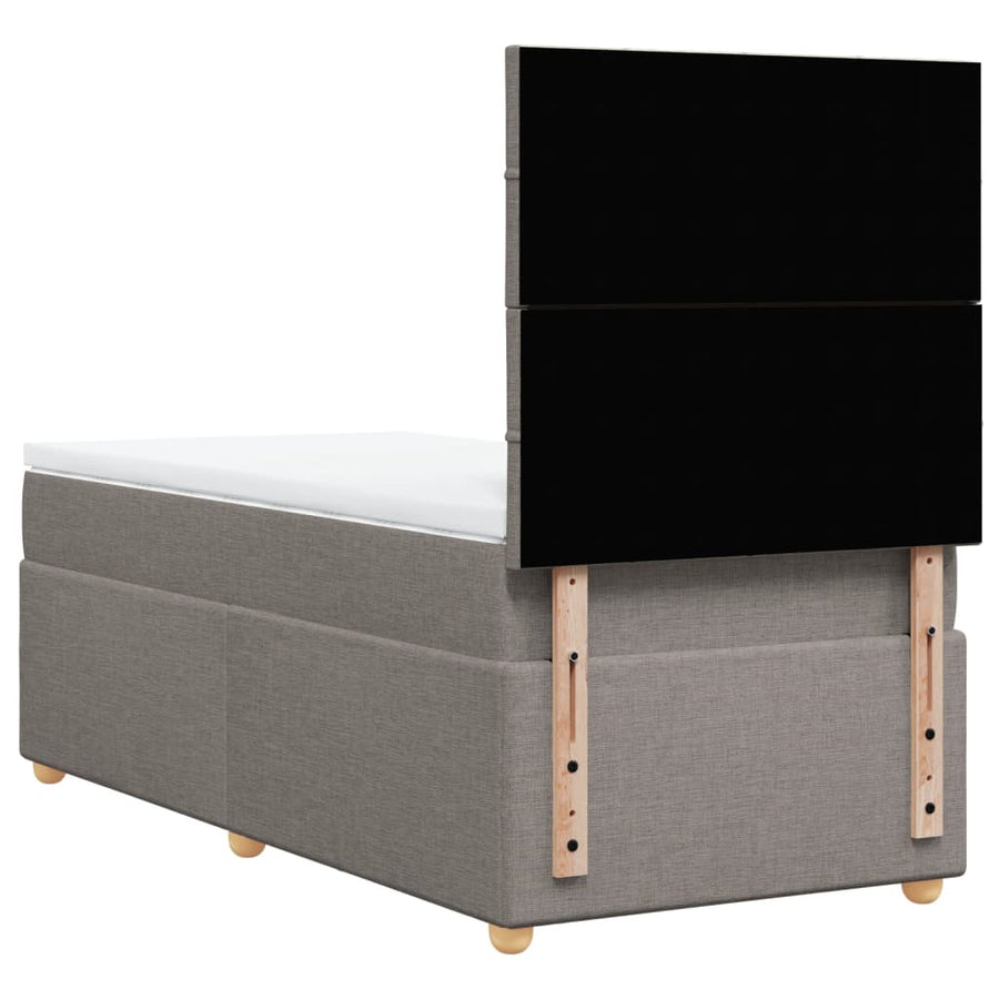 Boxspring Met Matras Stof 80 x 200 cm Taupe