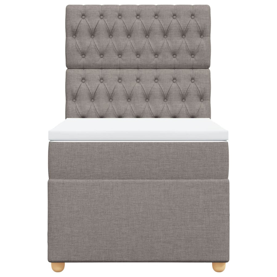 Boxspring Met Matras Stof 80 x 200 cm Taupe