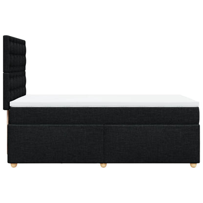 Boxspring met matras stof zwart 80x200 cm