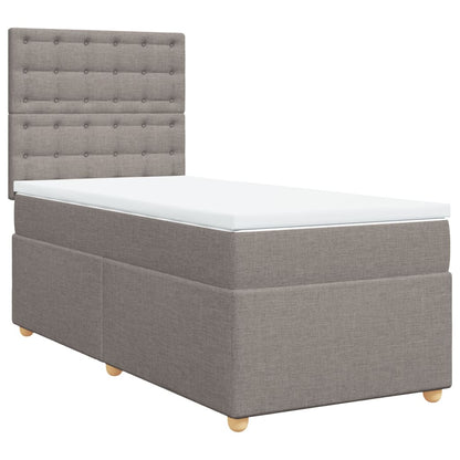 Boxspring Met Matras Stof 80 x 200 cm Taupe