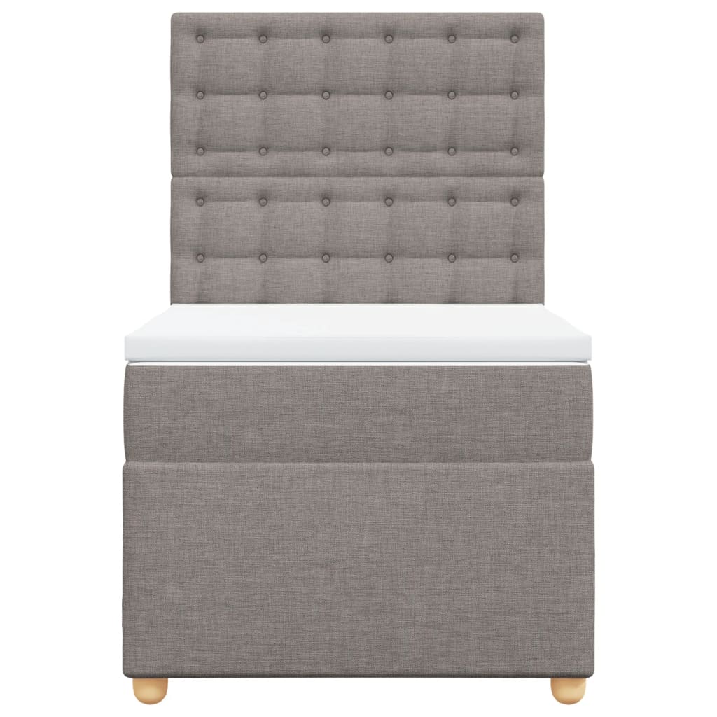 Boxspring Met Matras Stof 80 x 200 cm Taupe