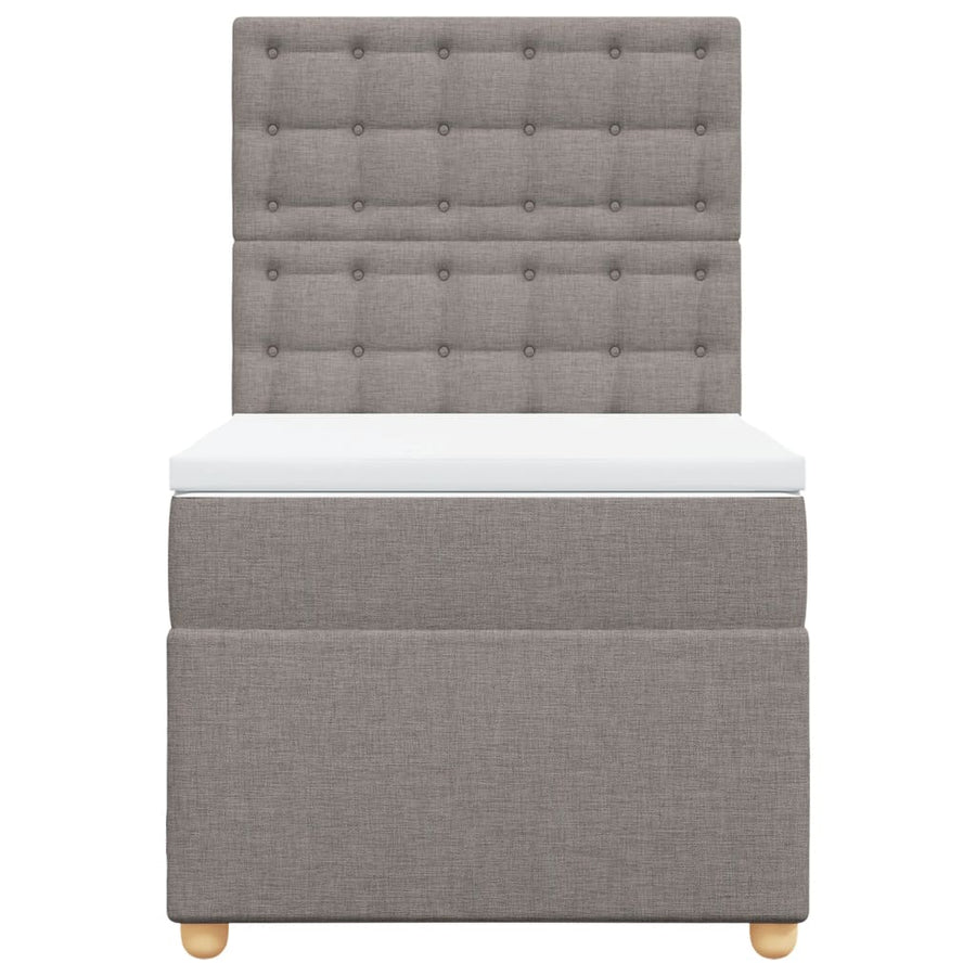 Boxspring Met Matras Stof 80 x 200 cm Taupe