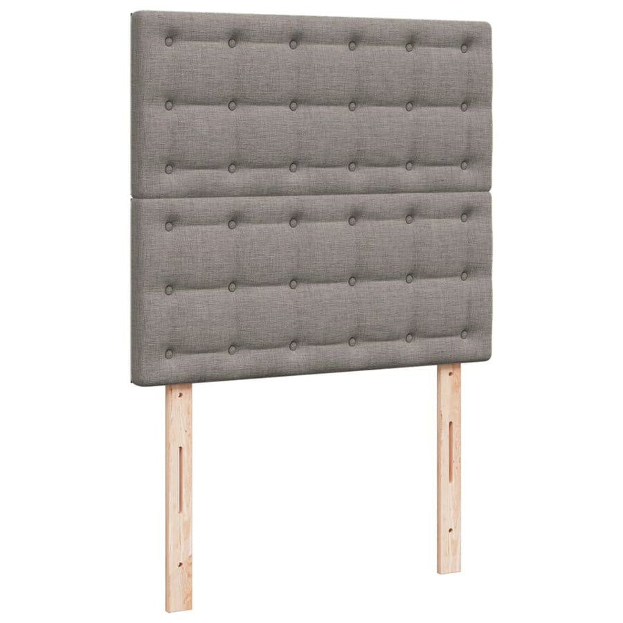 Boxspring Met Matras Stof 80 x 200 cm Taupe