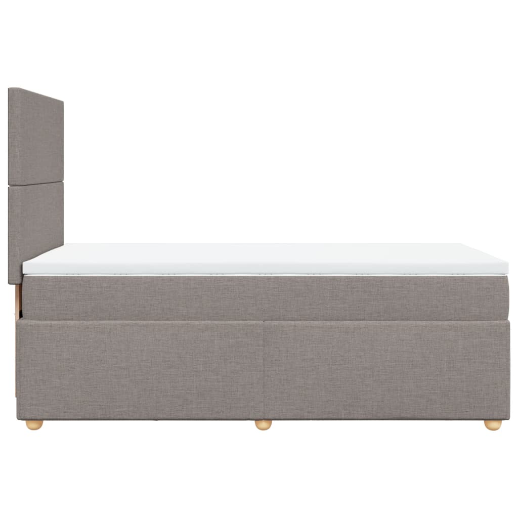 Boxspring met matras stof taupe 90x190 cm
