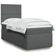 Boxspring met matras 90x200 cm donkergrijs