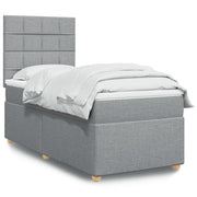 Boxspring 90x200 cm lichtgrijs met matras