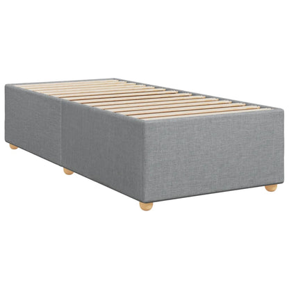 Boxspring met matras stof lichtgrijs 100x200 cm