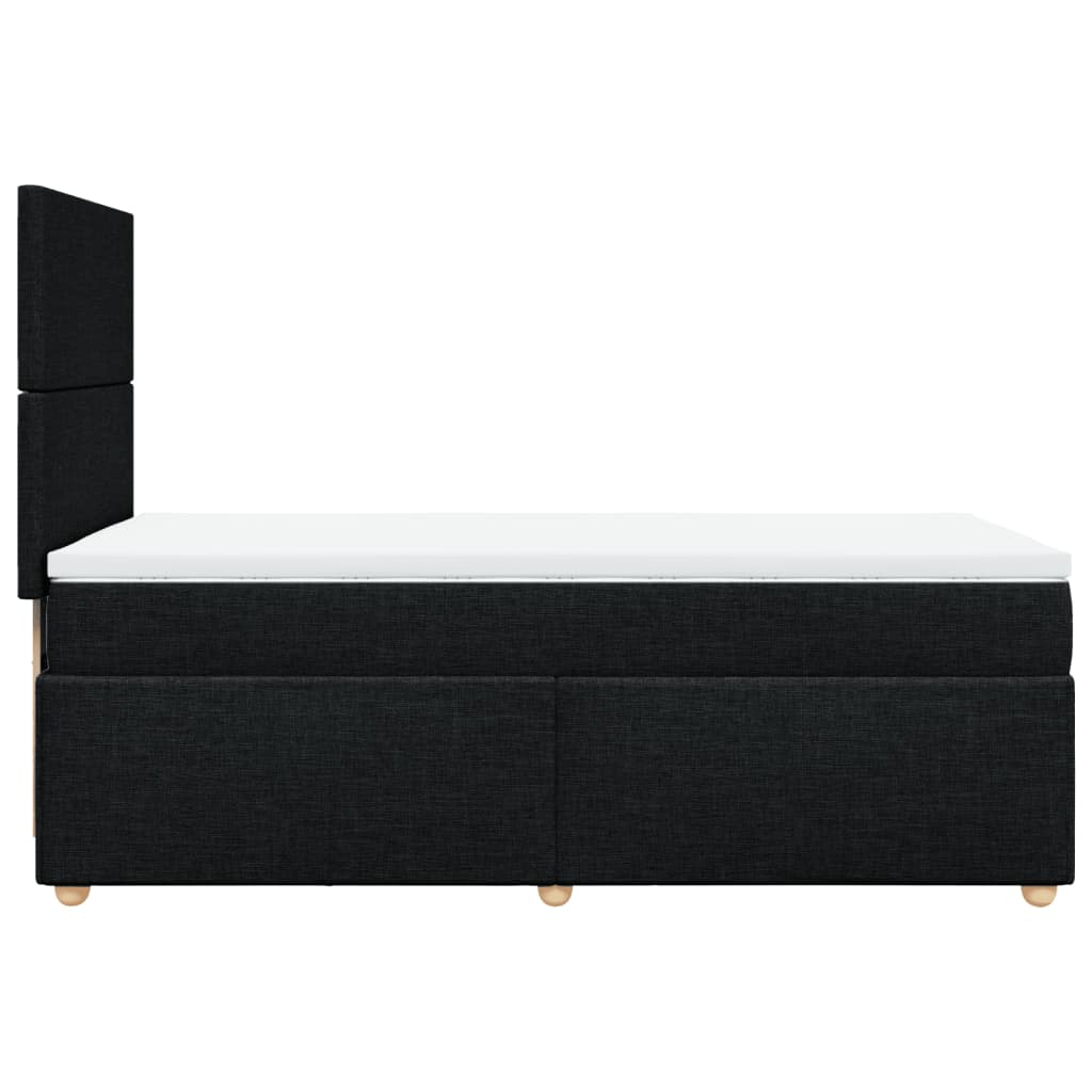 Boxspring met matras stof zwart 100x200 cm
