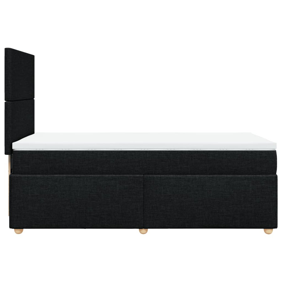Boxspring met matras stof zwart 100x200 cm