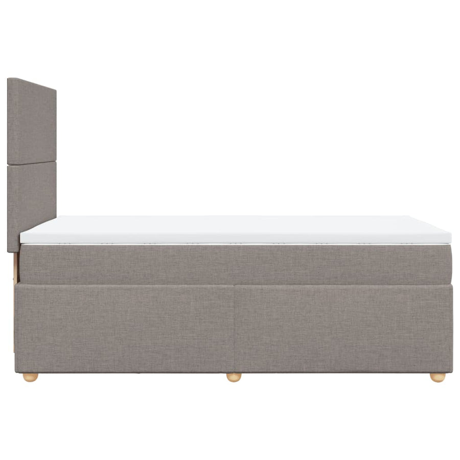 Boxspring met matras stof taupe 100x200 cm