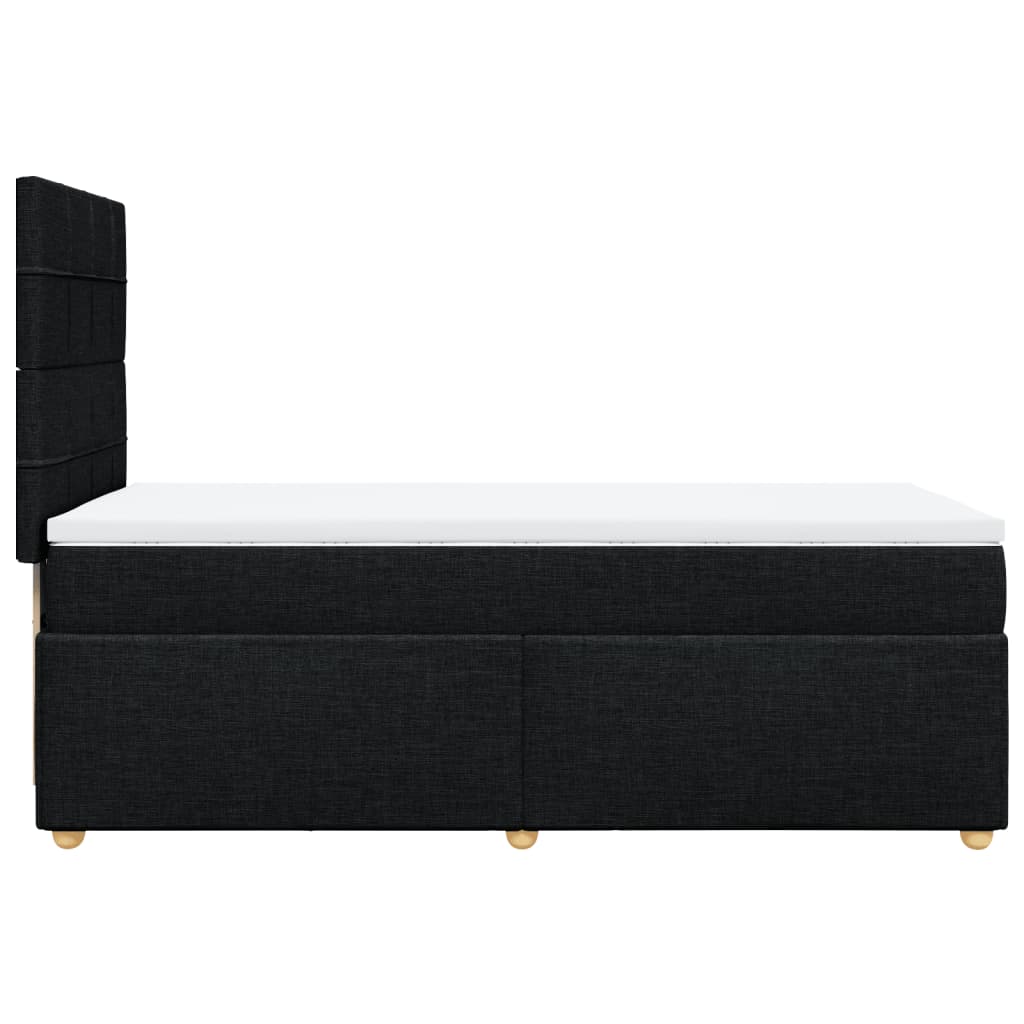 Boxspring met matras stof zwart 100x200 cm