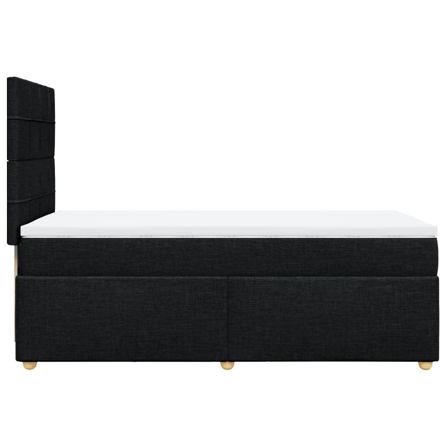 Boxspring met matras stof zwart 100x200 cm