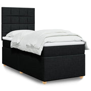 Boxspring 100x200 cm zwart met matras