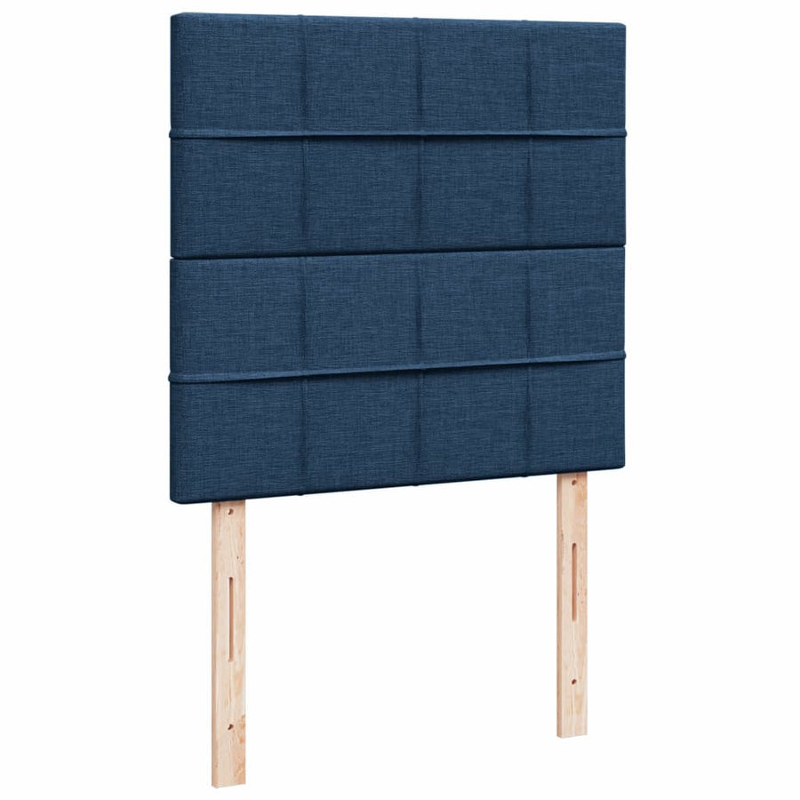 Boxspring met matras stof blauw 100x200 cm