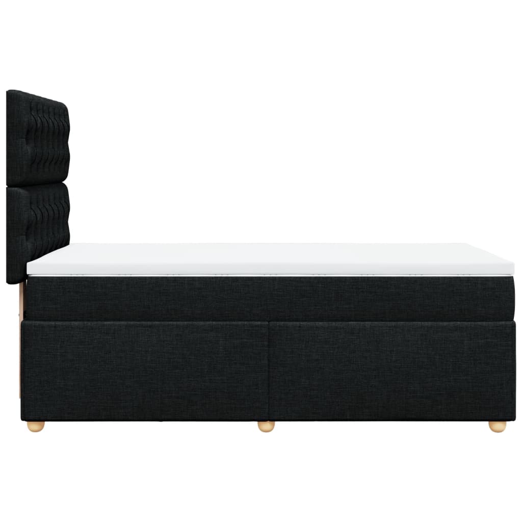 Boxspring met matras stof zwart 100x200 cm