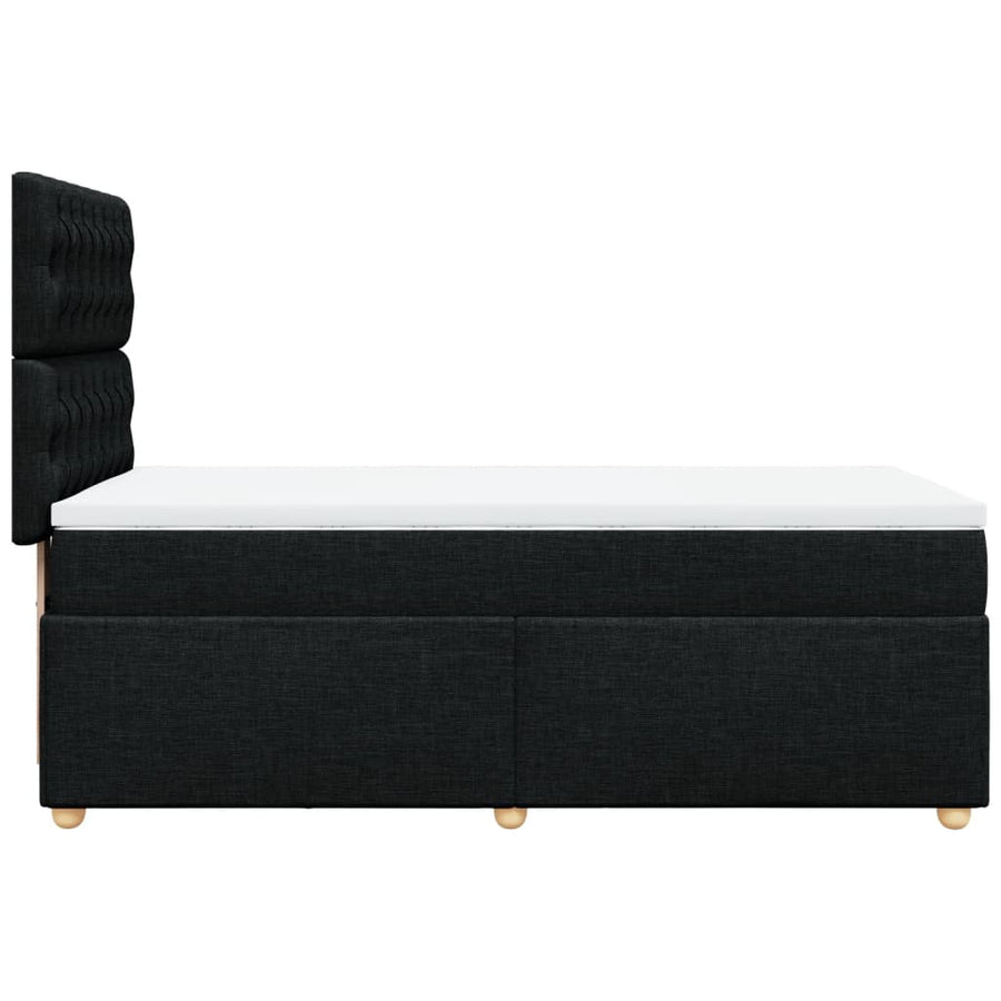 Boxspring met matras stof zwart 100x200 cm