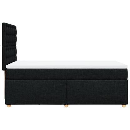 Boxspring met matras stof zwart 100x200 cm
