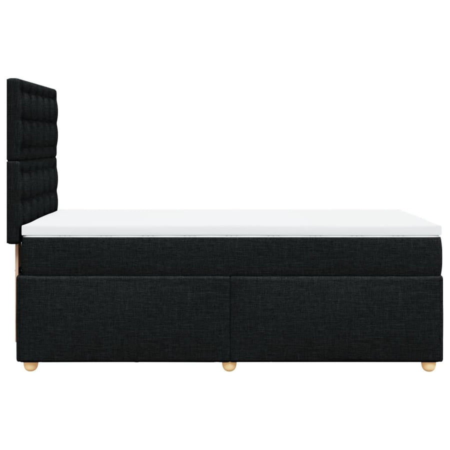 Boxspring met matras stof zwart 100x200 cm