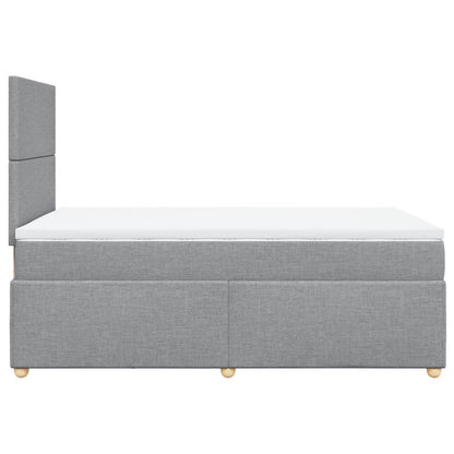 Boxspring met matras stof lichtgrijs 120x190 cm