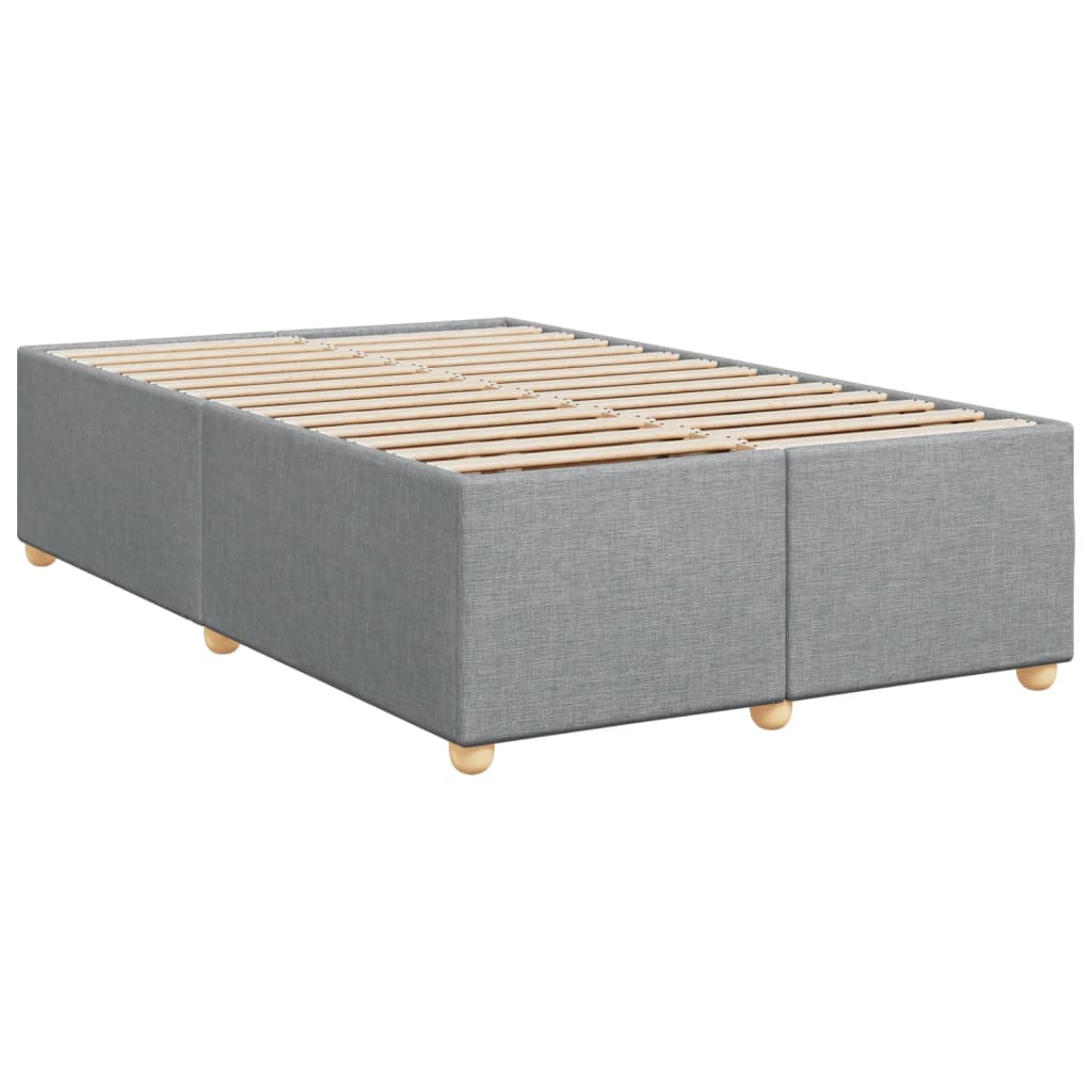 Boxspring met matras stof lichtgrijs 120x190 cm