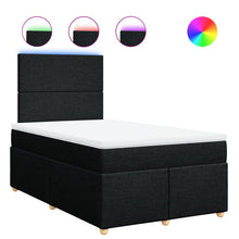 Boxspring met matras stof zwart 120x190 cm