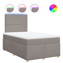 Boxspring met matras stof taupe 120x190 cm