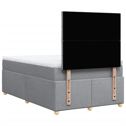 Boxspring met matras stof lichtgrijs 120x190 cm