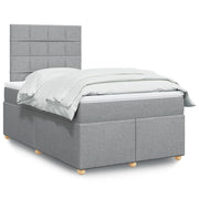Boxspring met matras 120x190 cm lichtgrijs