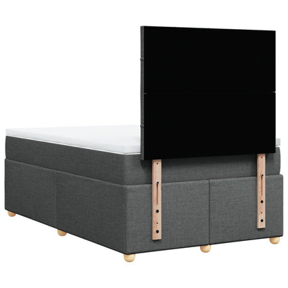 Boxspring met matras stof donkergrijs 120x190 cm