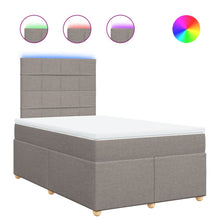 Boxspring met matras stof taupe 120x190 cm