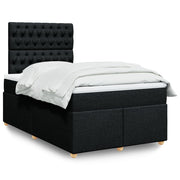 Boxspring met matras 120x190 cm zwart