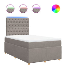 Boxspring met matras stof taupe 120x190 cm