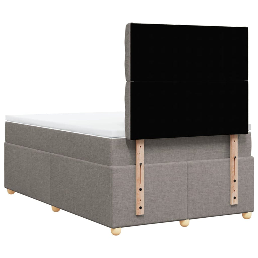 Boxspring met matras stof taupe 120x190 cm