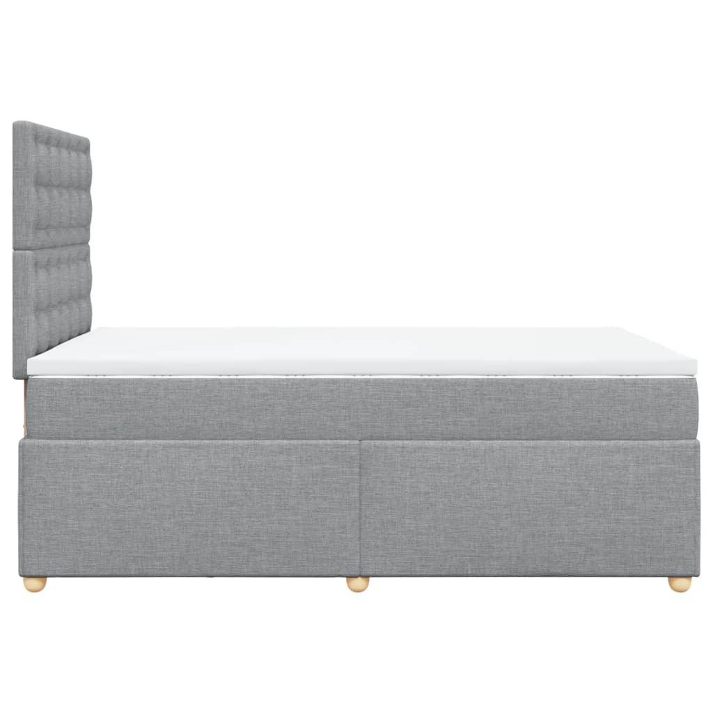 Boxspring met matras stof lichtgrijs 120x190 cm