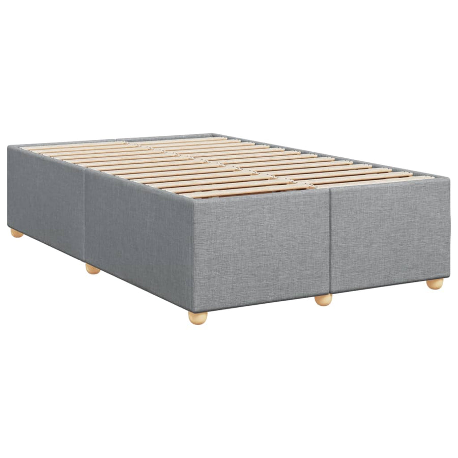 Boxspring met matras stof lichtgrijs 120x190 cm