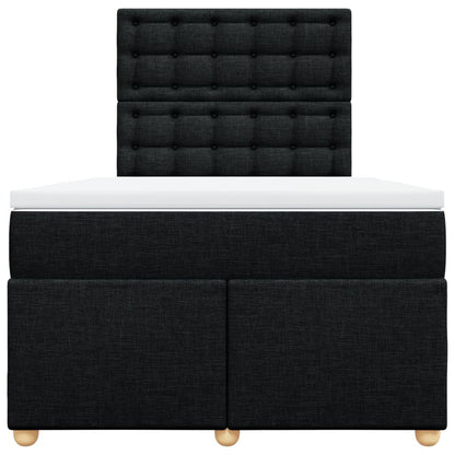 Boxspring met matras stof zwart 120x190 cm