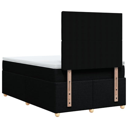 Boxspring met matras stof zwart 120x190 cm