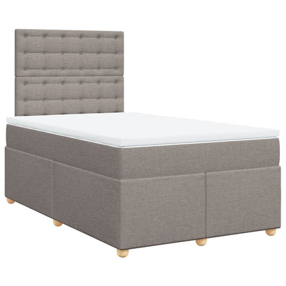 Boxspring met matras stof taupe 120x190 cm