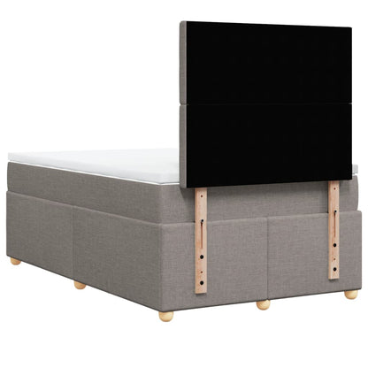 Boxspring met matras stof taupe 120x190 cm