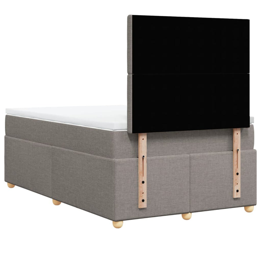 Boxspring met matras stof taupe 120x190 cm