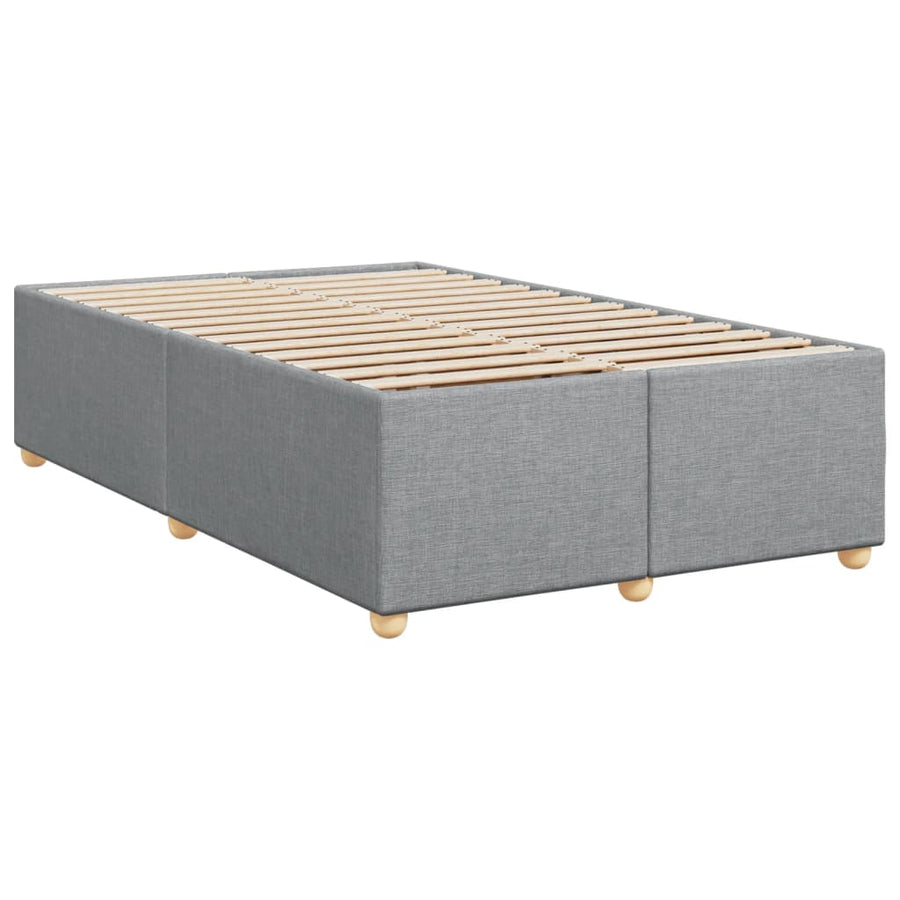 Boxspring met matras stof lichtgrijs 120x200 cm