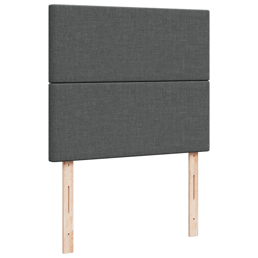 Boxspring met matras stof donkergrijs 120x200 cm