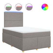 Boxspring met matras stof taupe 120x200 cm